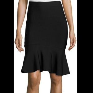 NWT BCBG White Sanya Flounce Skirt